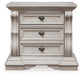 Bruchandi - Antique White - Three Drawer Night Stand - Tallahassee Discount Furniture (FL)