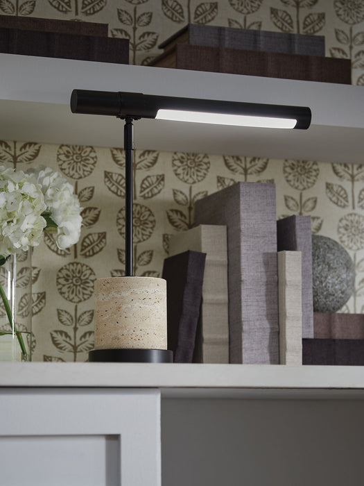 Vinmour - Brown / Beige - Metal Desk Lamp - Tallahassee Discount Furniture (FL)