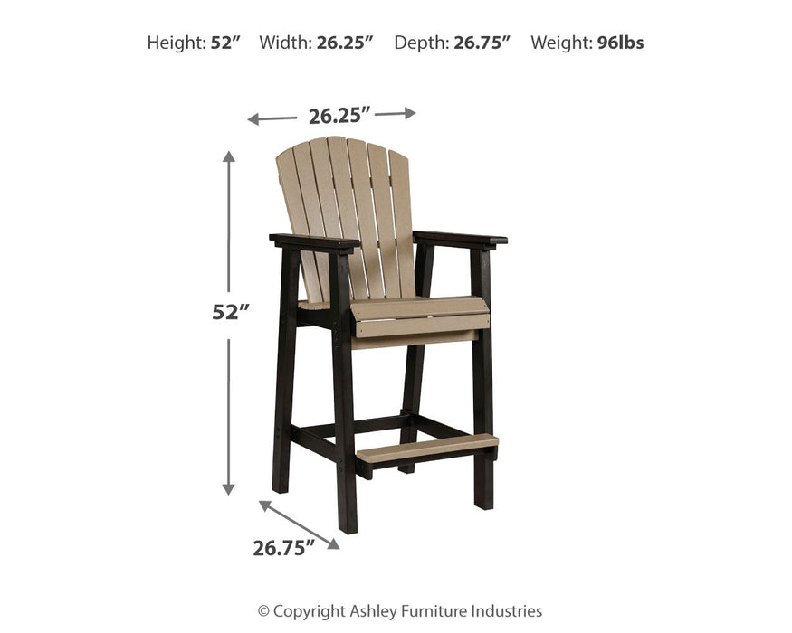 Fairen Trail - Tall Barstool (Set of 2) - Black / Driftwood - Tallahassee Discount Furniture (FL)