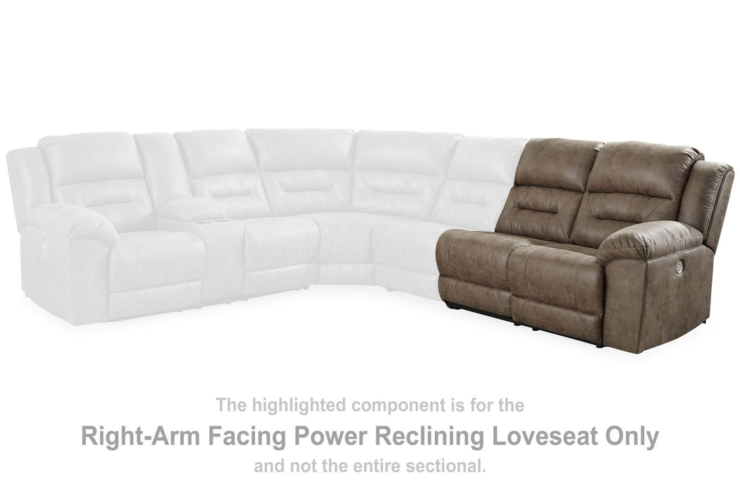 Ravenel - Fossil - Raf Reclining Power Loveseat - Tallahassee Discount Furniture (FL)