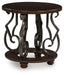 Frallyn - Dark Brown - Round End Table - Tallahassee Discount Furniture (FL)
