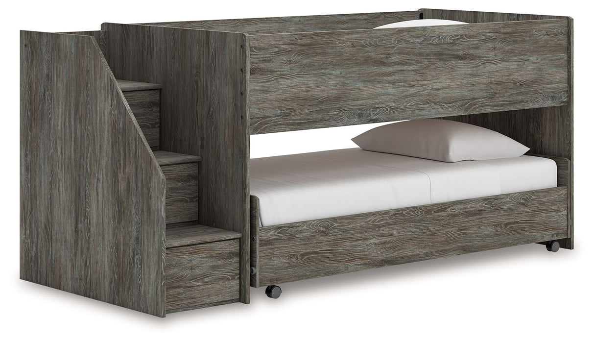 Frandern - Gray - Twin Over Twin Loft Bed - Tallahassee Discount Furniture (FL)