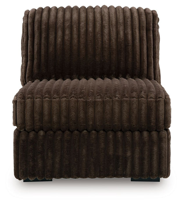 Midnight-Madness - Armless Chair - Chocolate - Tallahassee Discount Furniture (FL)
