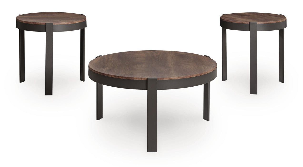 Horizon Hills - Occasional Table Set (Set of 3) - Brown / Black - Tallahassee Discount Furniture (FL)