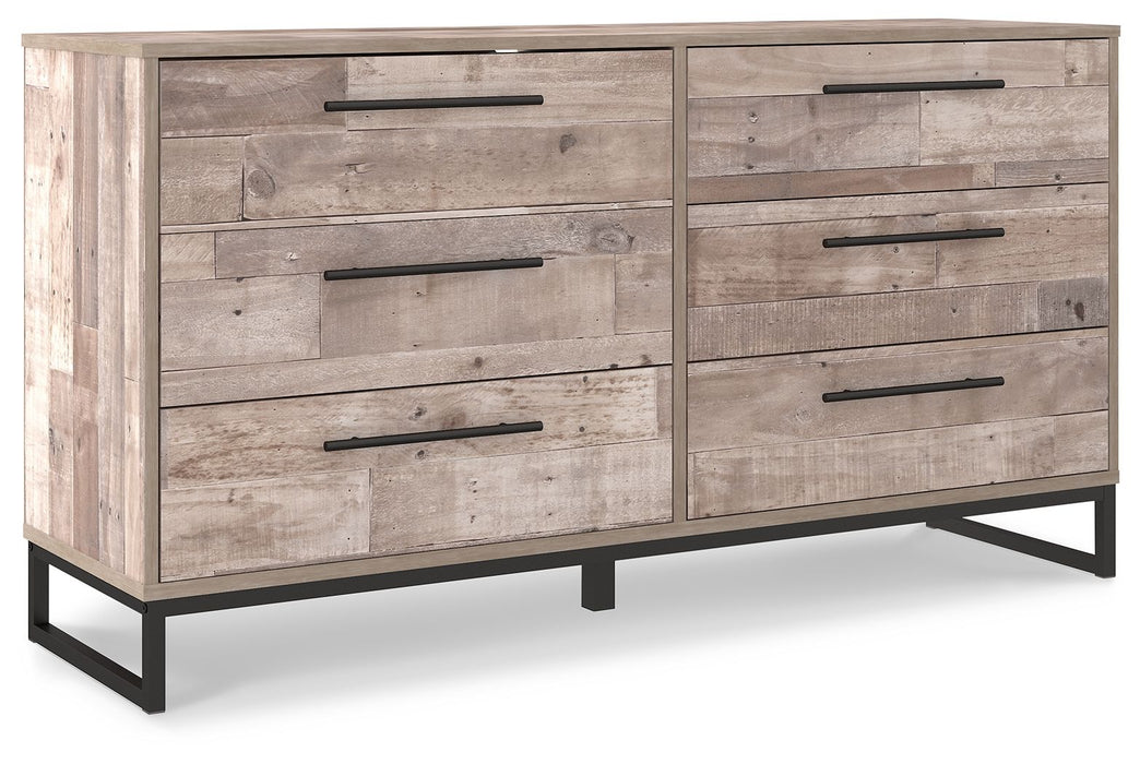 Neilsville - Six Drawer Dresser - Vinyl-Wrapped - Whitewash - Tallahassee Discount Furniture (FL)