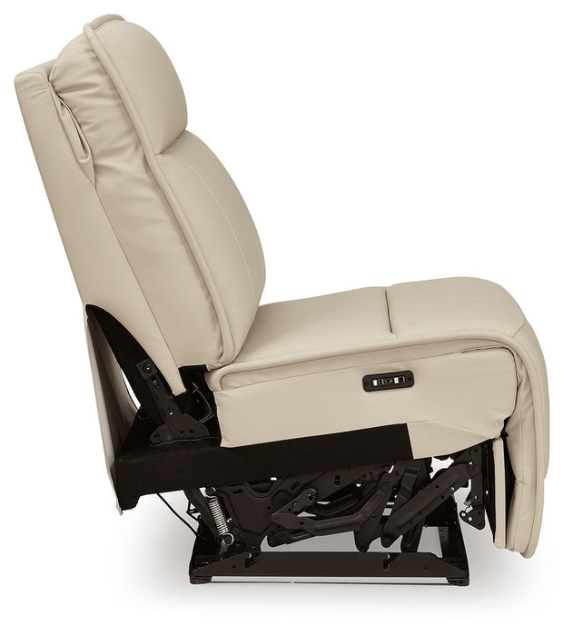 Double Deal - Almond - Power Armless Recliner With Adj Headrest - Tallahassee Discount Furniture (FL)