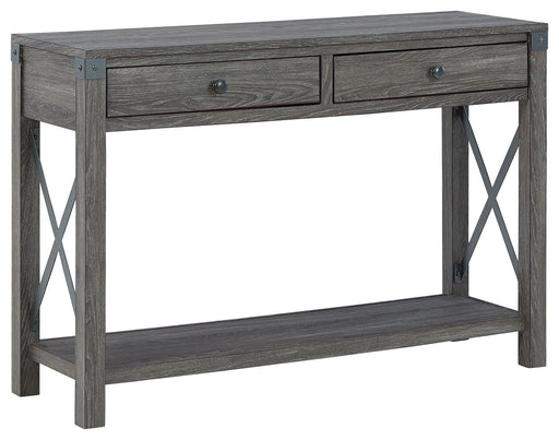 Freedan - Grayish Brown - Console Sofa Table - Tallahassee Discount Furniture (FL)