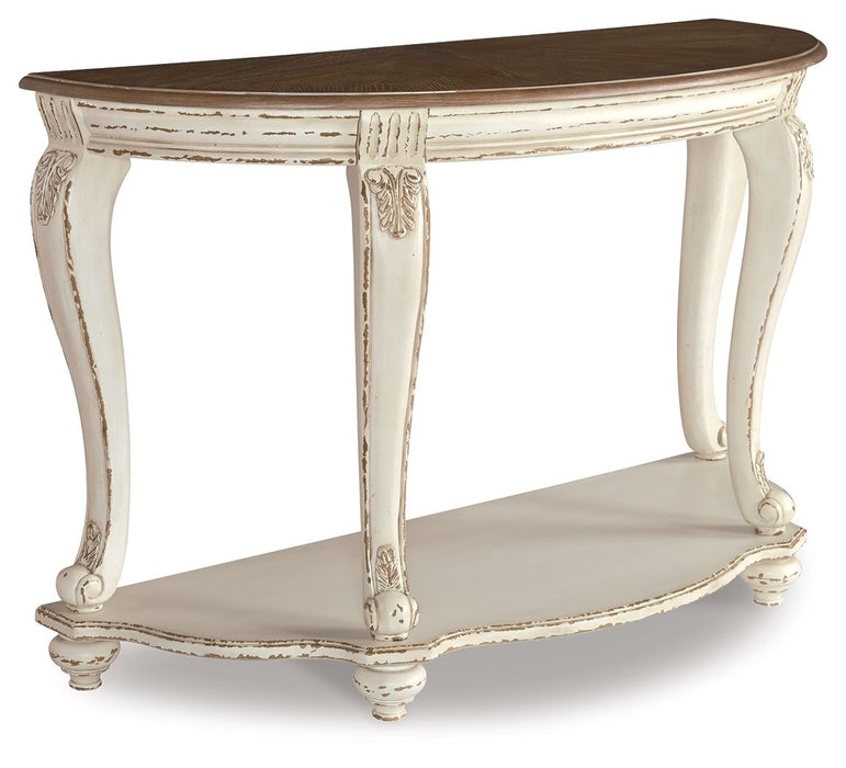 Realyn - Sofa Table - White / Brown - Tallahassee Discount Furniture (FL)