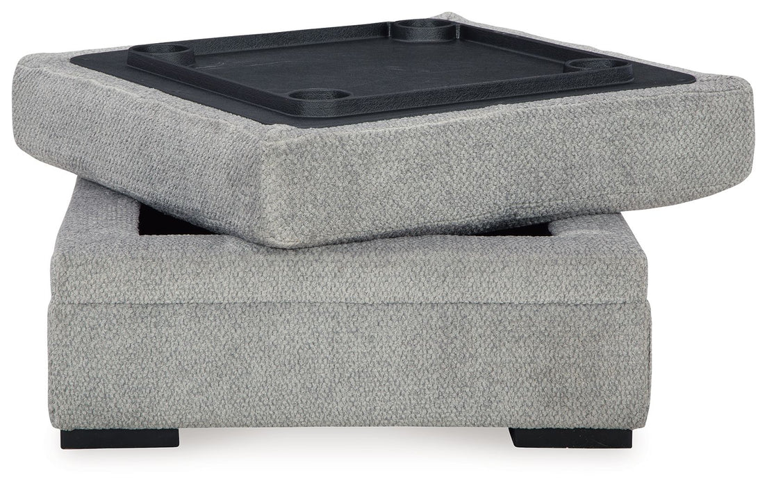 Casselbury - Cement - Ottoman With Storage - Tallahassee Discount Furniture (FL)