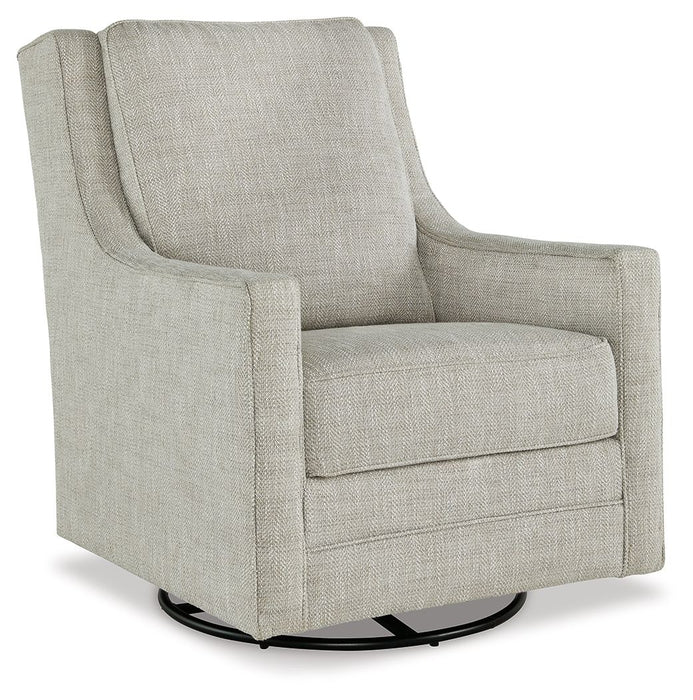 Kambria - Swivel Glider Accent Chair - Fog - Tallahassee Discount Furniture (FL)