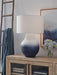 Dashland - Metal Table Lamp - White / Navy - Tallahassee Discount Furniture (FL)