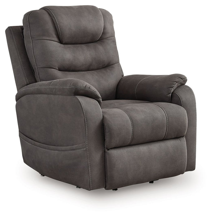 Snowfield - Gunmetal - Power Lift Recliner - Tallahassee Discount Furniture (FL)