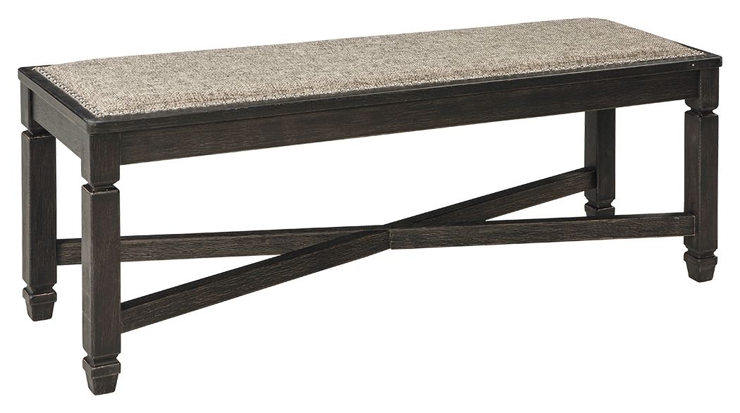 Tyler Creek - Black / Grayish Brown - Upholstered Bench - Tallahassee Discount Furniture (FL)
