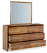 Dressonni - Brown - Dresser And Mirror - Tallahassee Discount Furniture (FL)