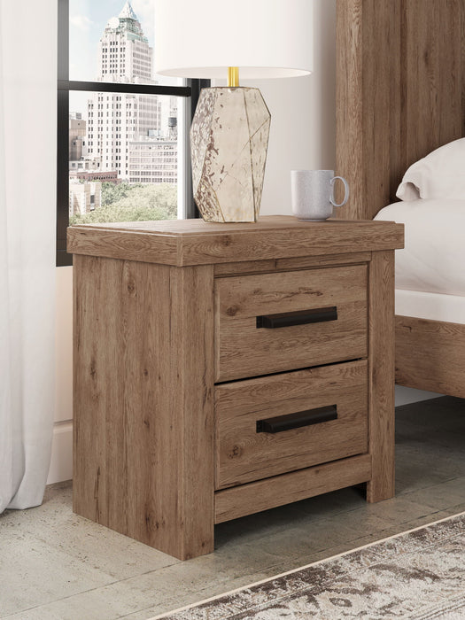 Oliandon - Two Drawer Night Stand - Light Brown - Tallahassee Discount Furniture (FL)