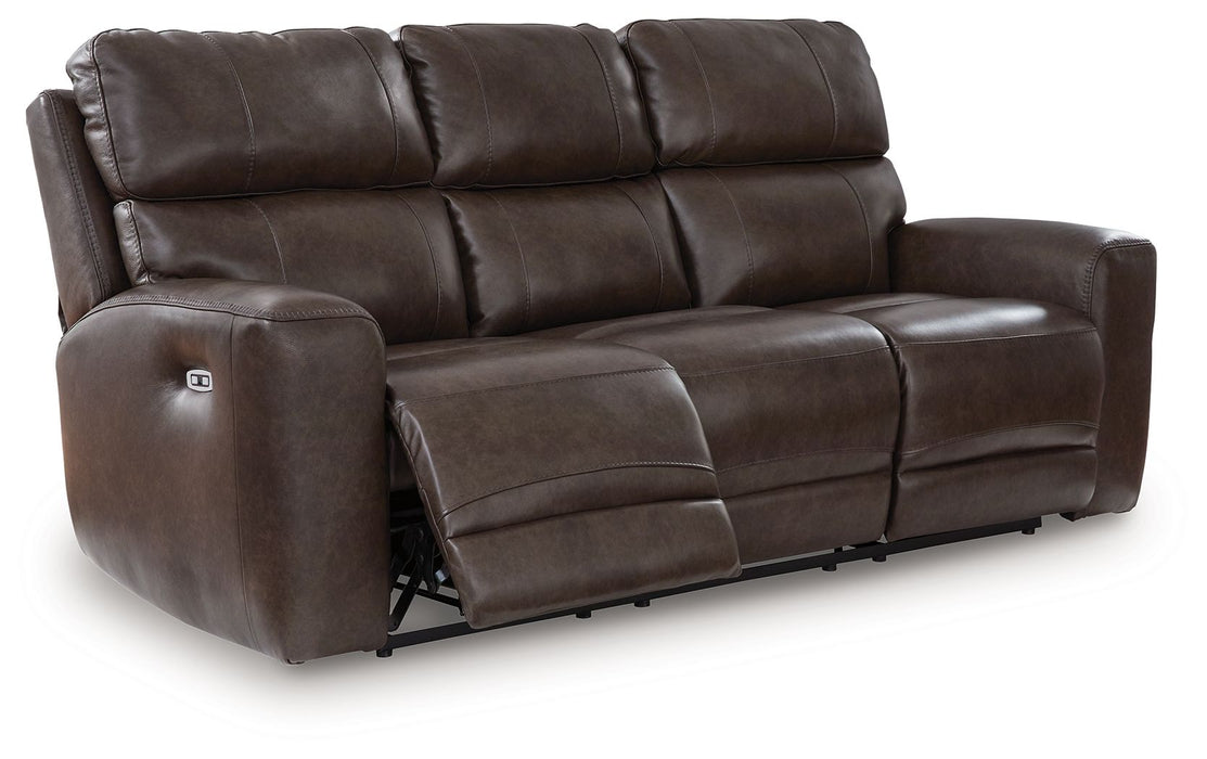 Crossplex - Smoke - Power Recline Sofa With Adjustable Headrest - Tallahassee Discount Furniture (FL)