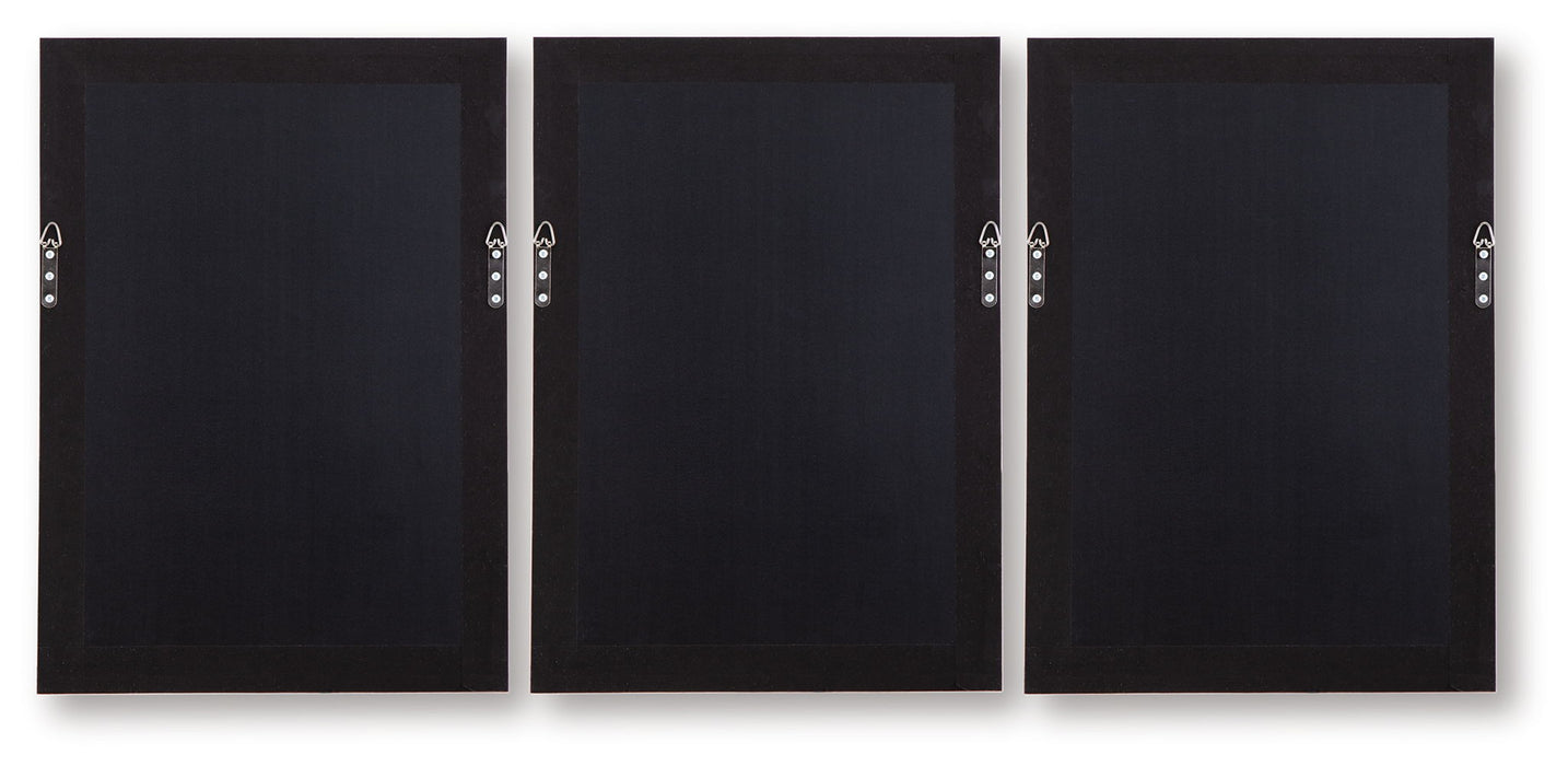 Honslow - Brown / Black / White - Wall Art Set (Set of 3) - Tallahassee Discount Furniture (FL)