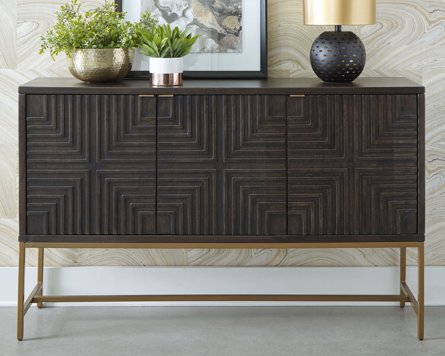 Elinmore - Brown / Gold Finish - Accent Cabinet - Tallahassee Discount Furniture (FL)