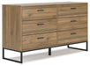 Deanlow - Honey - Six Drawer Dresser - Tallahassee Discount Furniture (FL)