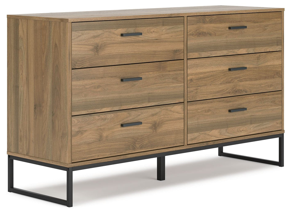 Deanlow - Honey - Six Drawer Dresser - Tallahassee Discount Furniture (FL)