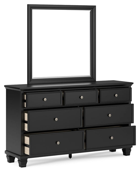 Lanolee - Black - Dresser And Mirror - Tallahassee Discount Furniture (FL)