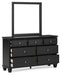 Lanolee - Black - Dresser And Mirror - Tallahassee Discount Furniture (FL)