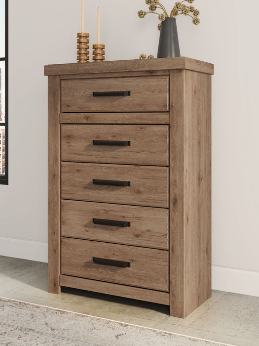 Oliandon - Five Drawer Chest - Light Brown - Tallahassee Discount Furniture (FL)
