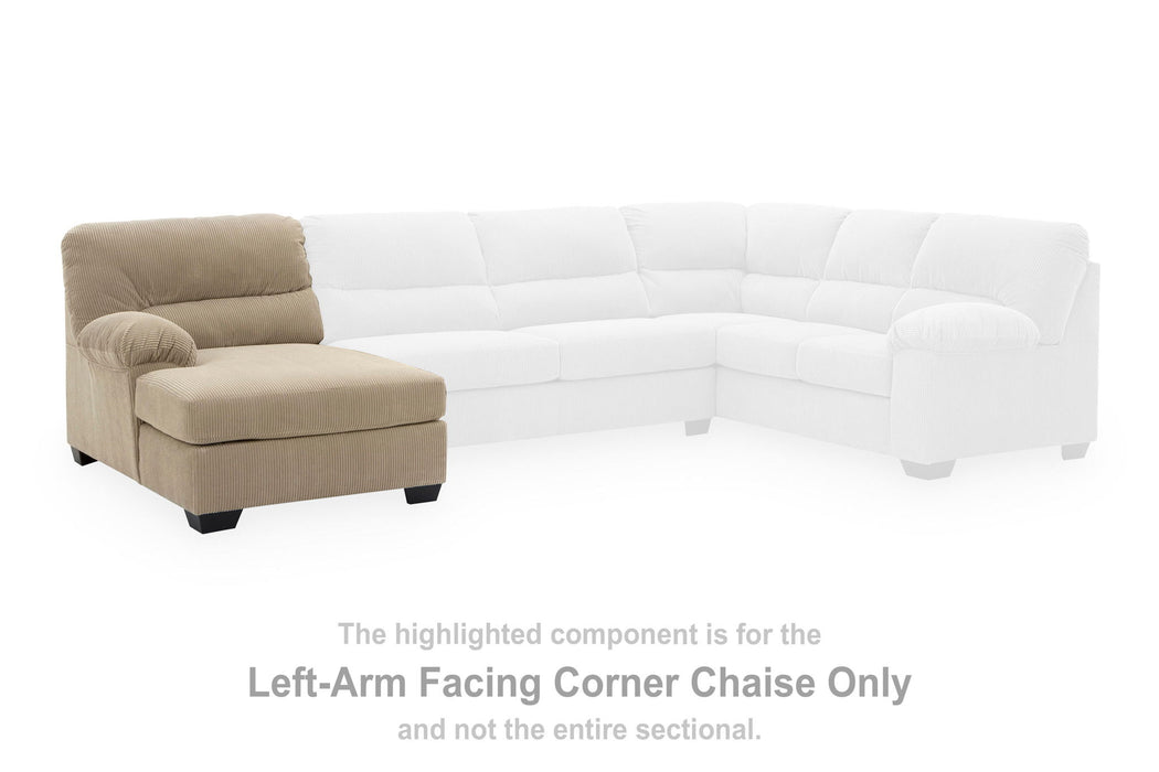 SimpleJoy - LAF Corner Chaise - Sand - Tallahassee Discount Furniture (FL)
