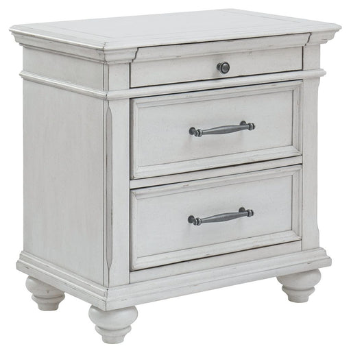 Kanwyn - Whitewash - Three Drawer Night Stand - Tallahassee Discount Furniture (FL)