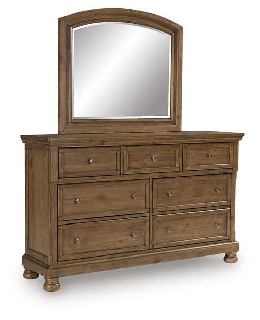 Feddinger - Medium Brown - Dresser And Mirror - Tallahassee Discount Furniture (FL)