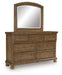 Feddinger - Medium Brown - Dresser And Mirror - Tallahassee Discount Furniture (FL)