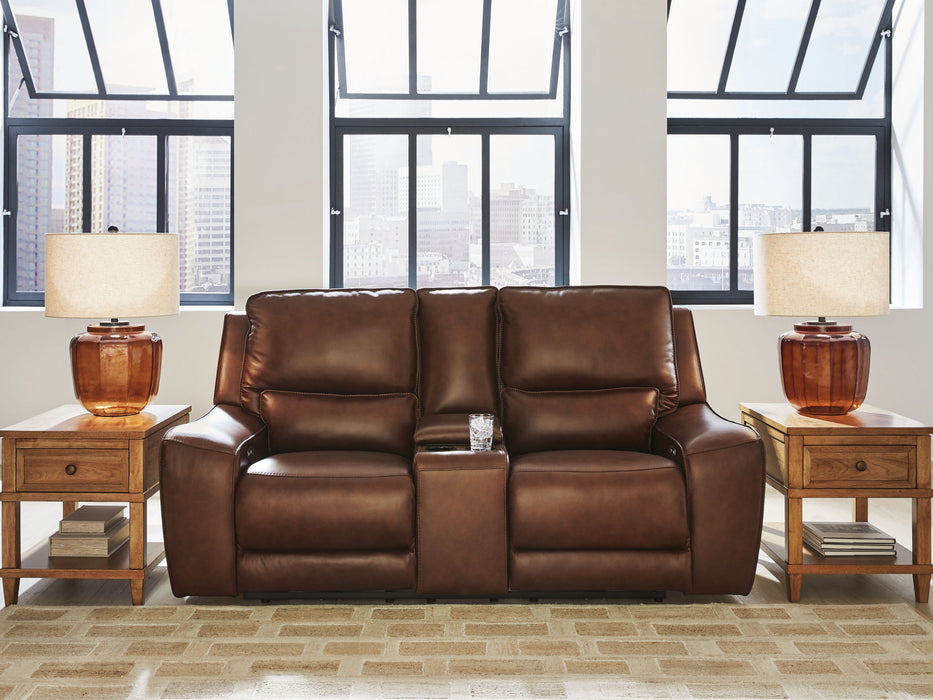 DeepWakes - Power Reclining Loveseat / Console / Adjustable Headrest - Tallahassee Discount Furniture (FL)