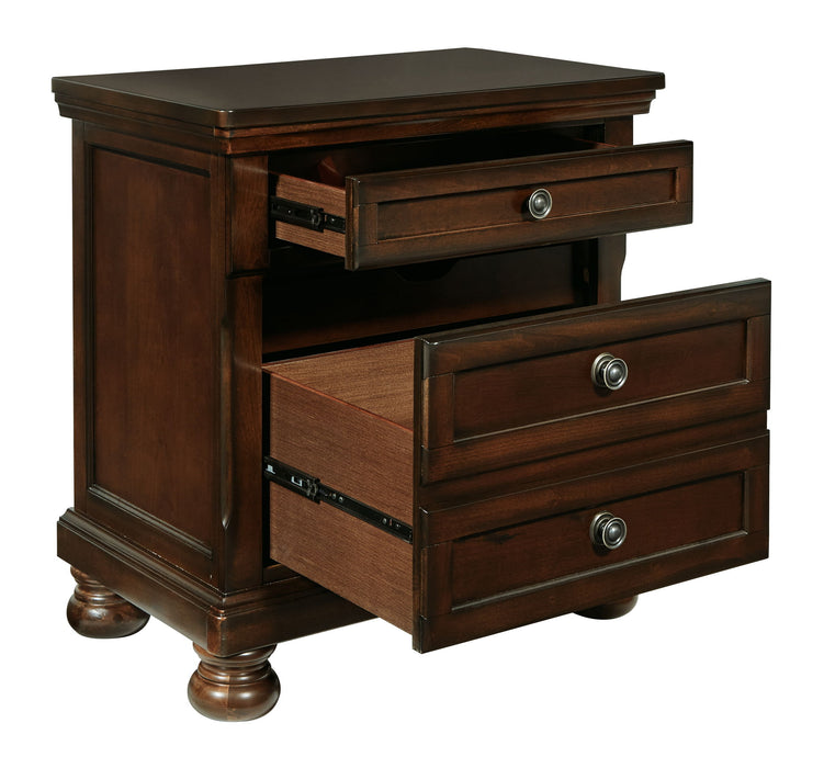 Porter - Dark Brown - Two Drawer Night Stand - Tallahassee Discount Furniture (FL)