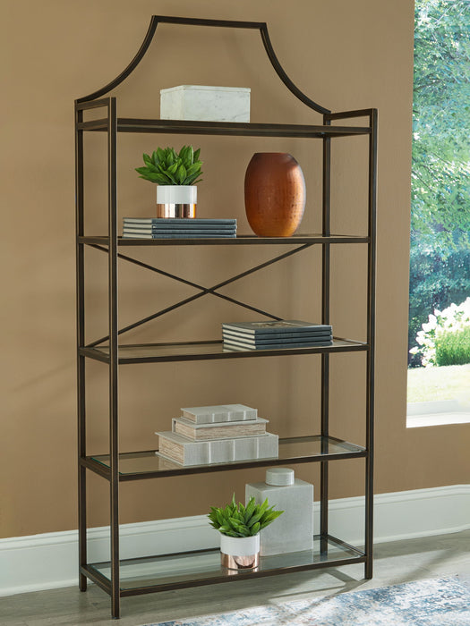 Bernonly - Antique Bronze Finish - Bookcase - Tallahassee Discount Furniture (FL)