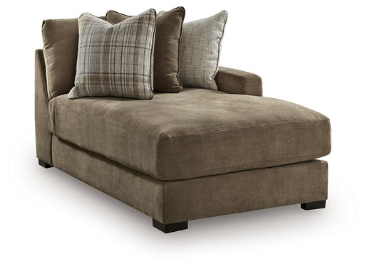 Camellia-Court - RAF Corner Chaise - Coffee - Tallahassee Discount Furniture (FL)