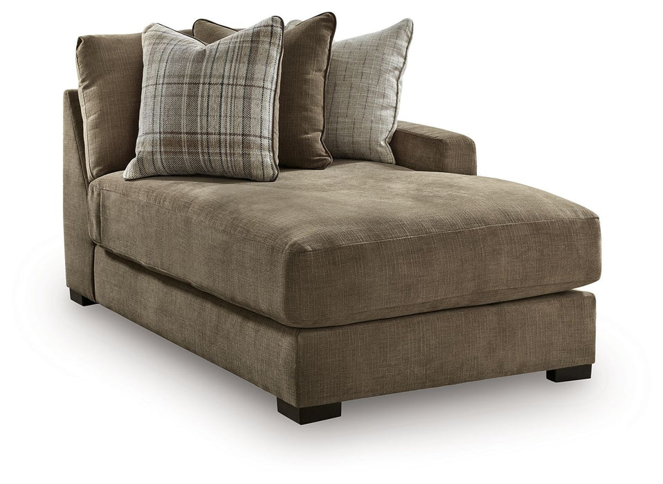 Camellia-Court - RAF Corner Chaise - Coffee - Tallahassee Discount Furniture (FL)