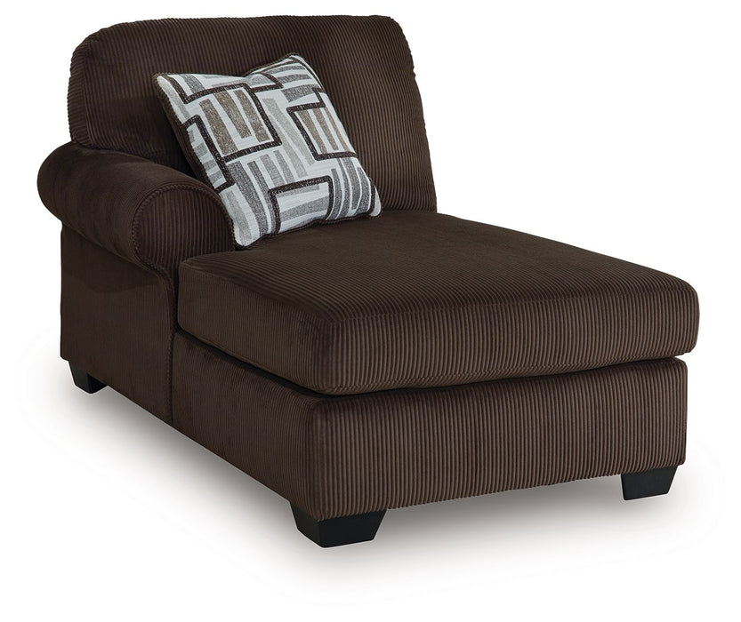 Kimlee - Chocolate - LAF Corner Chaise - Tallahassee Discount Furniture (FL)