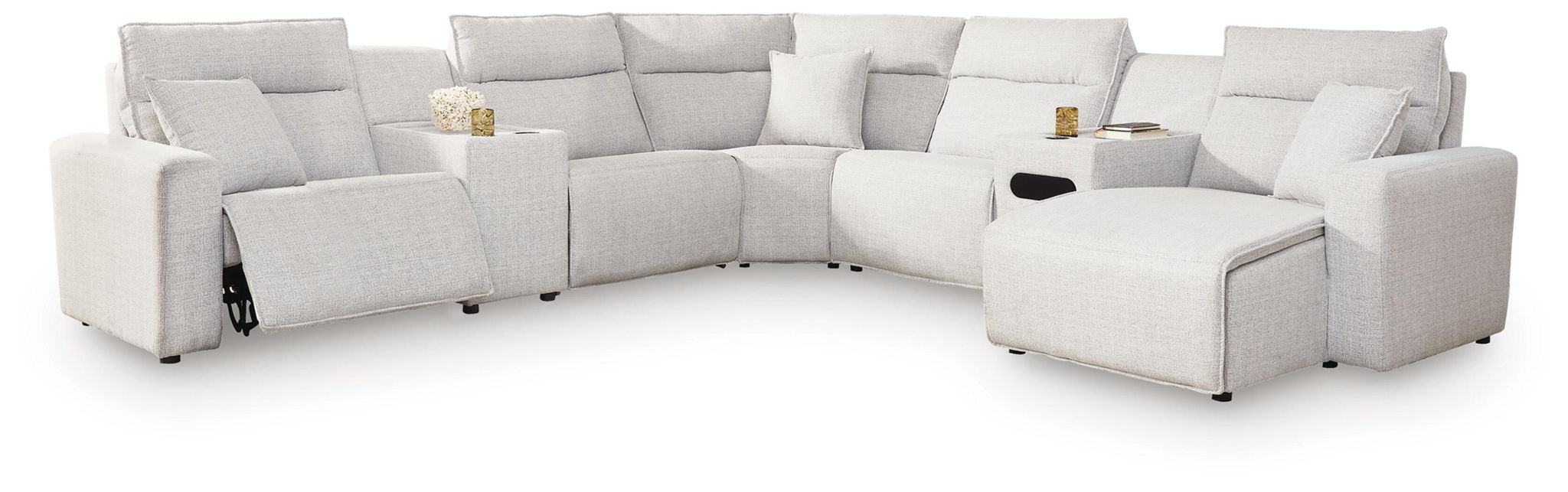 Modmax II - Reclining Sectional - Stone - Tallahassee Discount Furniture (FL)