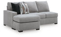 Lakepoint - LAF Sofa Chaise - Nickel - Tallahassee Discount Furniture (FL)
