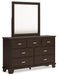 Covetown - Dresser And Mirror - Dark Brown - Tallahassee Discount Furniture (FL)