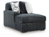 Midnight-Madness - LAF Corner Chaise - Gunmetal - Tallahassee Discount Furniture (FL)