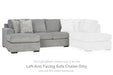 Casselbury - Cement - Laf Sofa Chaise - Tallahassee Discount Furniture (FL)