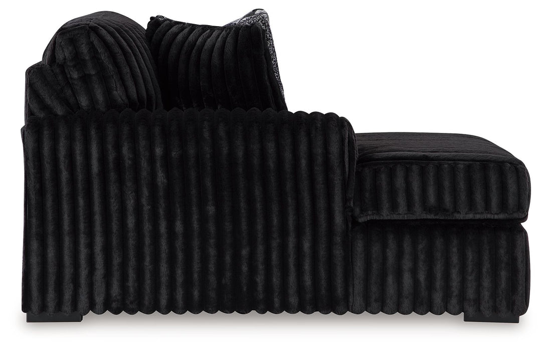 Midnight-Madness - Onyx - Laf Corner Chaise - Tallahassee Discount Furniture (FL)