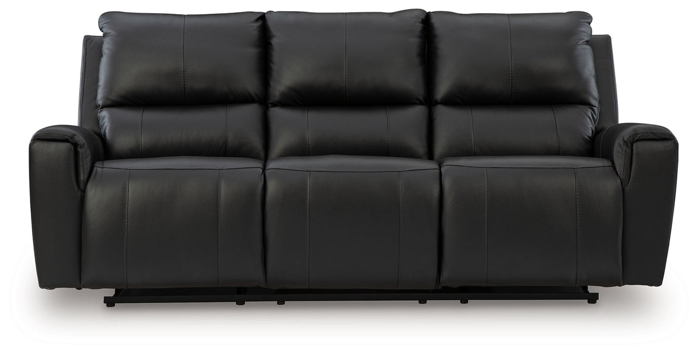 Glossmore - Reclining Sofa - Black - Tallahassee Discount Furniture (FL)