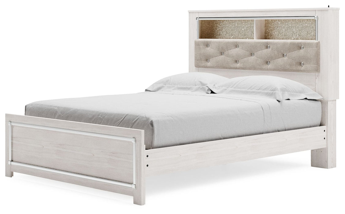 Altyra - White - Queen Panel Bookcase Bed With Roll Slats - Tallahassee Discount Furniture (FL)
