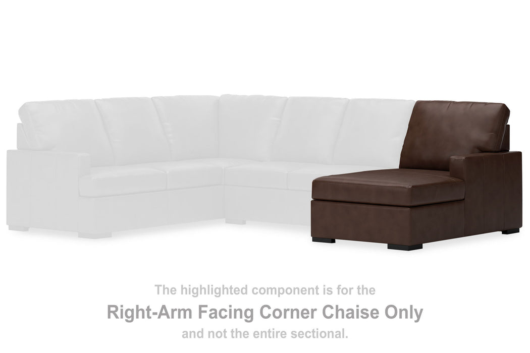 McDowlan - RAF Corner Chaise - Coffee - Tallahassee Discount Furniture (FL)