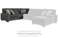 Tracling - LAF Sofa w/Corner Wedge - Slate - Tallahassee Discount Furniture (FL)