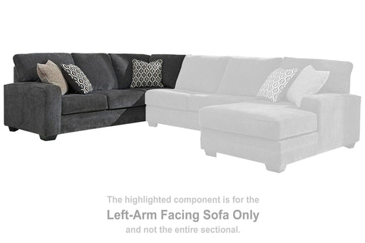 Tracling - LAF Sofa w/Corner Wedge - Slate - Tallahassee Discount Furniture (FL)