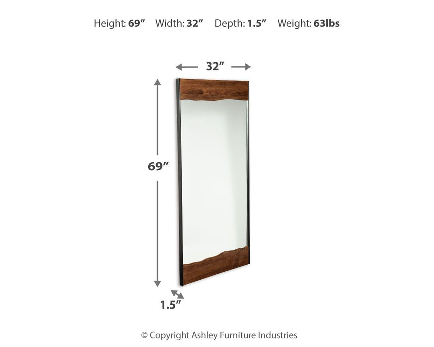 Panchali - Brown / Black - Floor Mirror - Tallahassee Discount Furniture (FL)