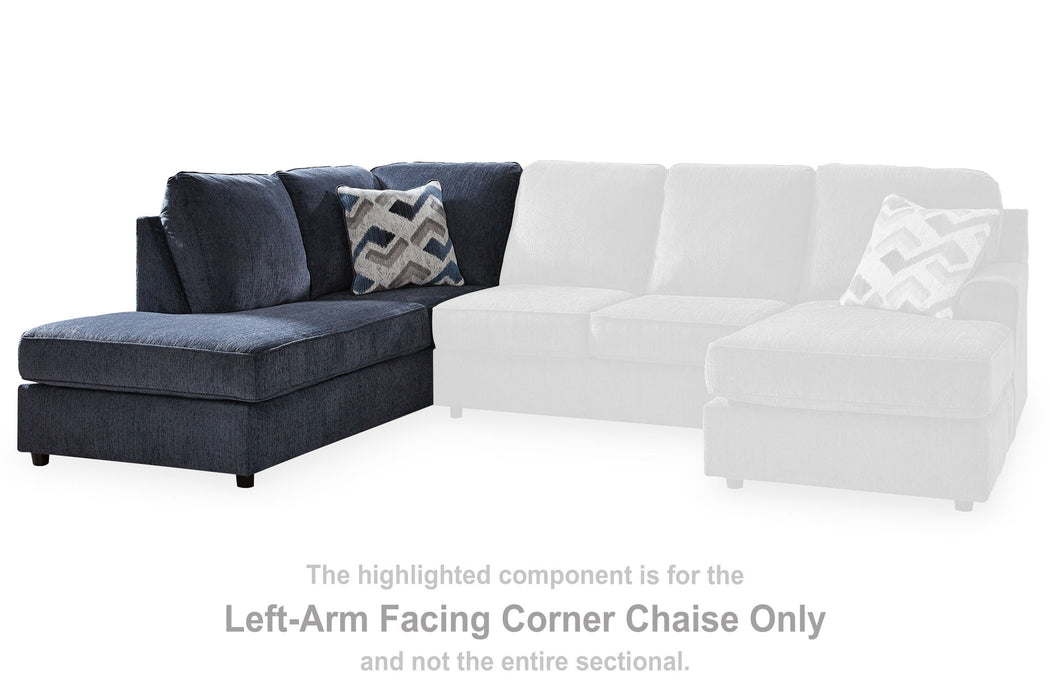 Albar Place - Cobalt - Laf Corner Chaise - Tallahassee Discount Furniture (FL)